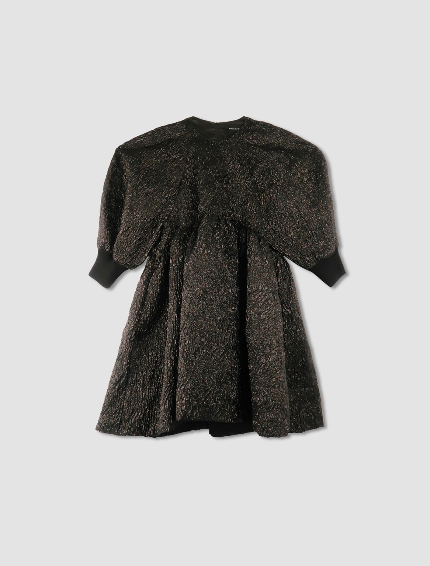 Shop Simone Rocha Signature Sleeve Short Smock Dress In Black