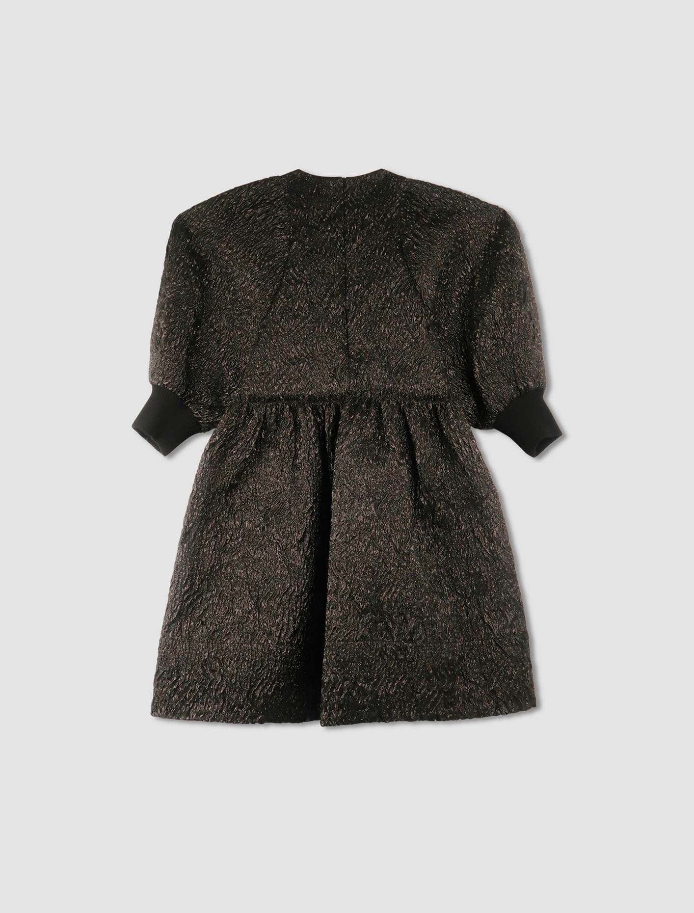 Shop Simone Rocha Signature Sleeve Short Smock Dress In Black