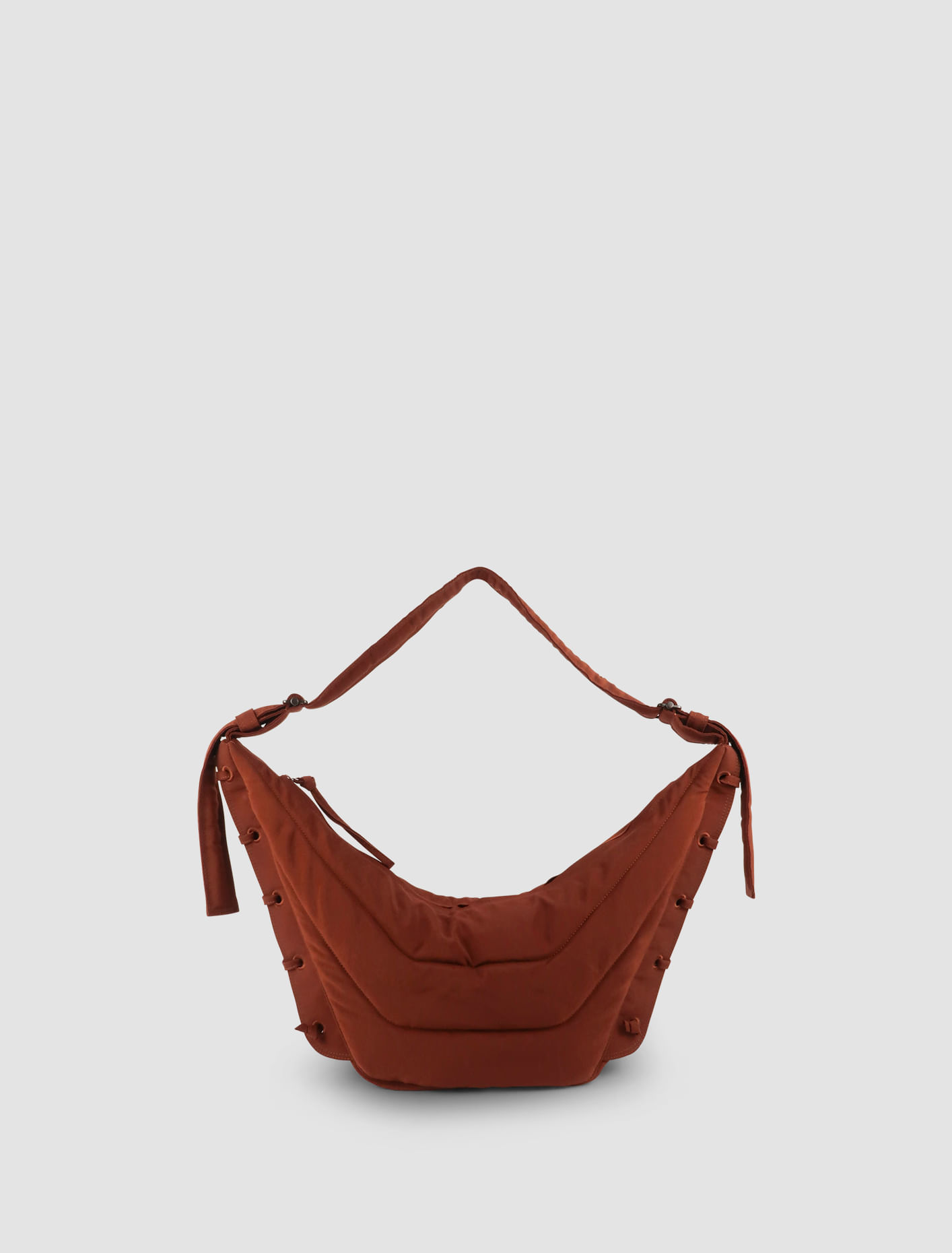 Shop Lemaire Borsa Soft Game Media In Cherry Mahogany