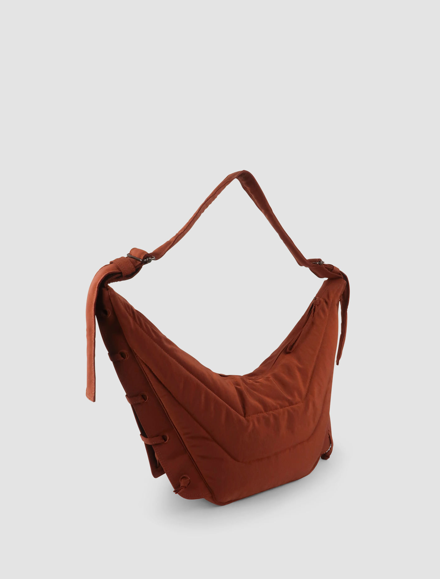 Shop Lemaire Borsa Soft Game Media In Cherry Mahogany