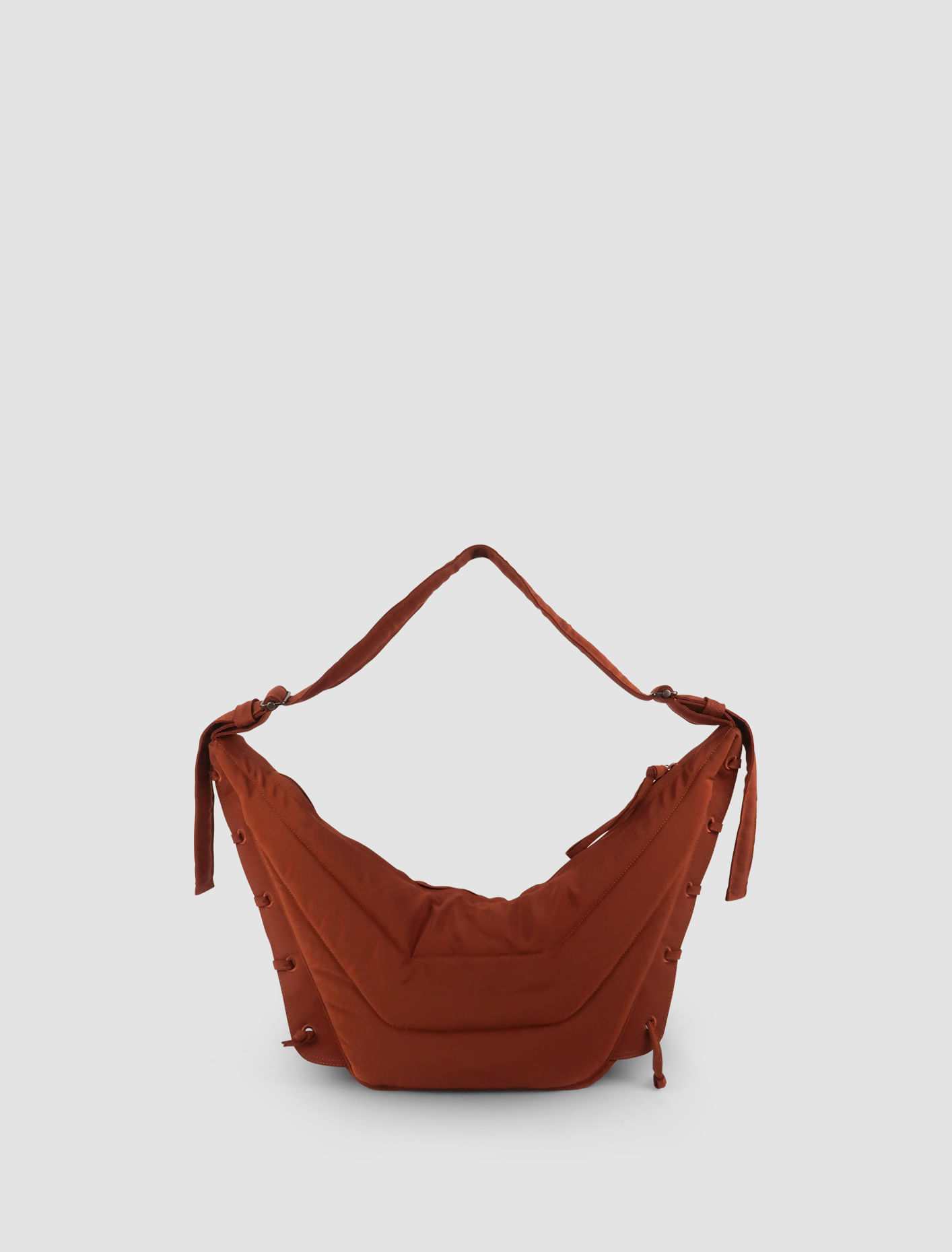 Shop Lemaire Borsa Soft Game Media In Cherry Mahogany