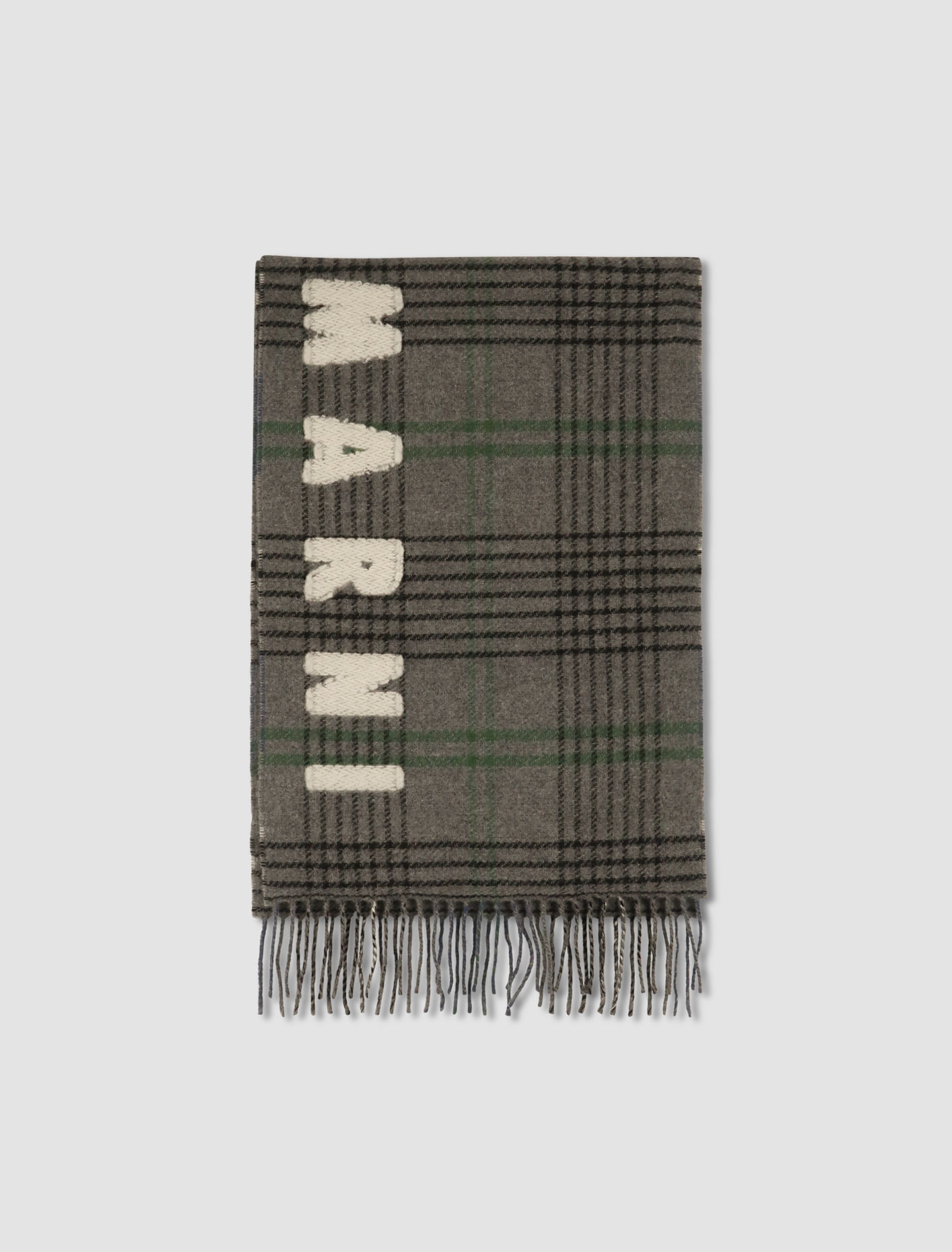 Shop Marni Scarf In Grey,black