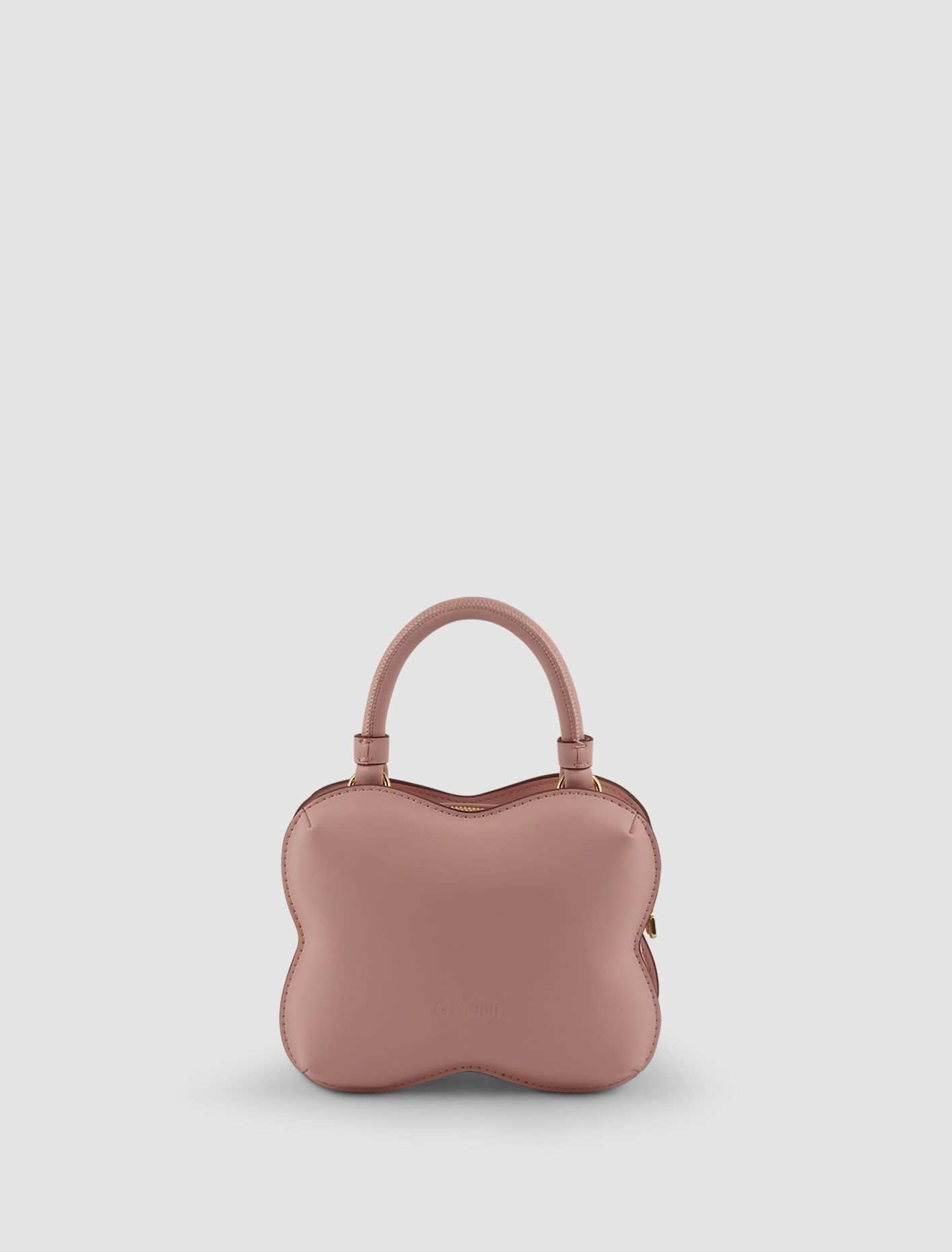 Shop Ganni Small Butterfly Shoulder Bag In Powder