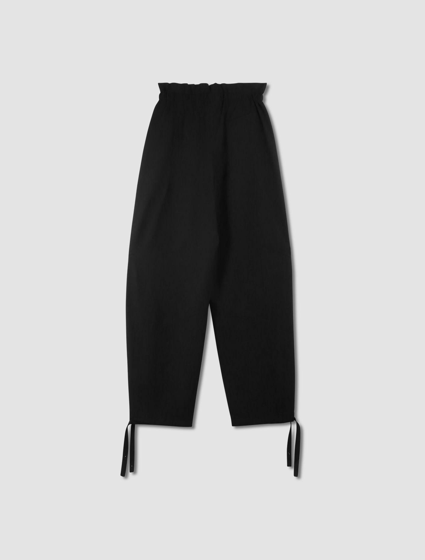 Shop Ganni Drapey Melange Pants In Nero