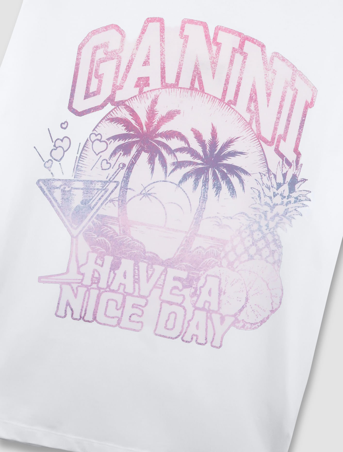 Shop Ganni T-shirt In Bright White