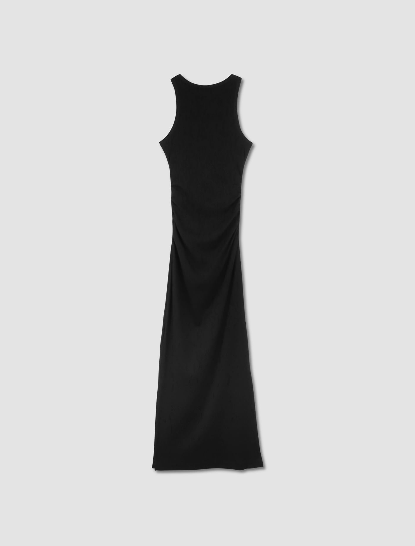 Shop Ganni Long Tank Dress In Nero