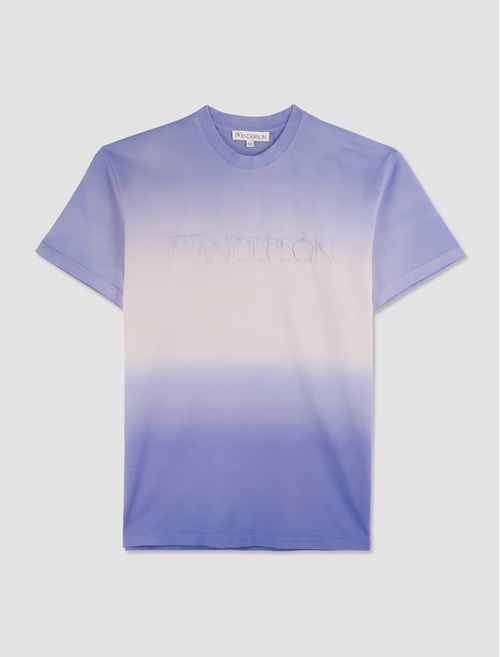 T-shirt gradient con logo ricamato