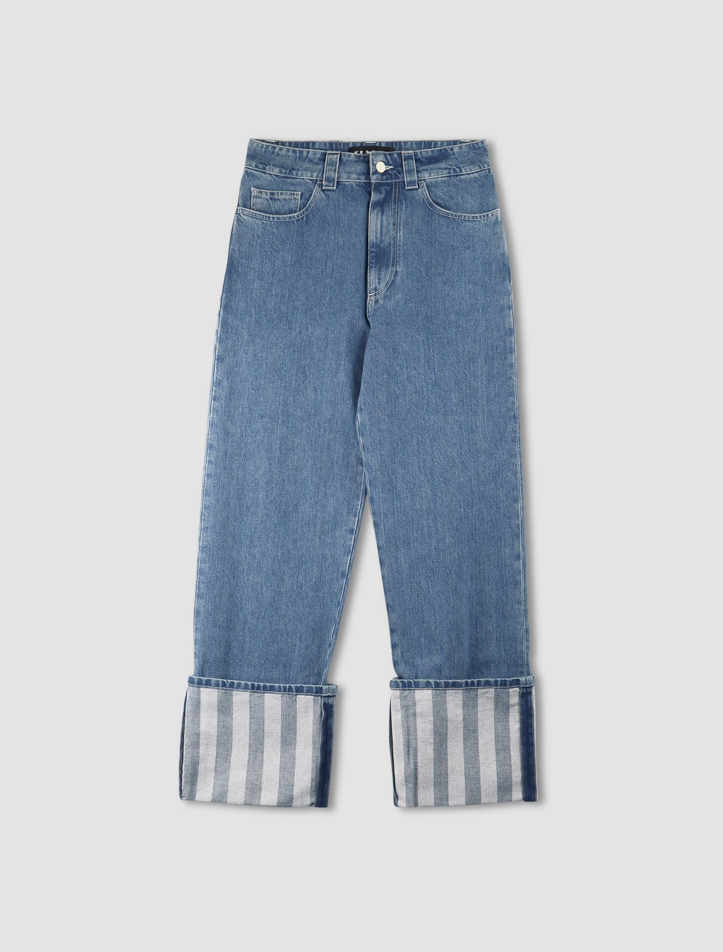 Shop Sunnei Long Pants In Light Washed Denim,ws