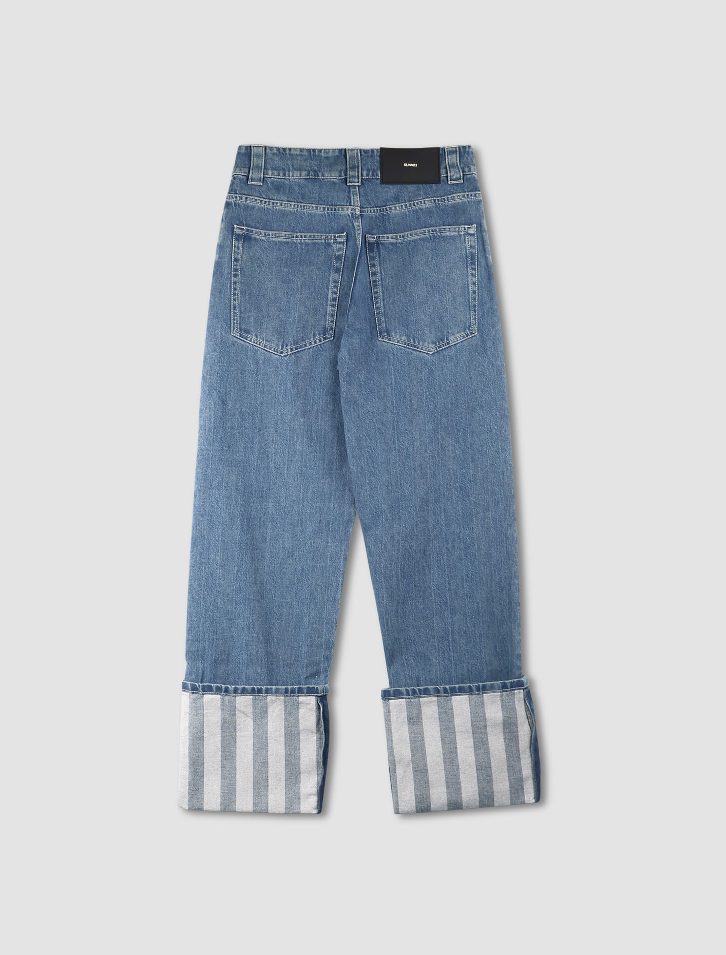 Shop Sunnei Long Pants In Light Washed Denim,ws