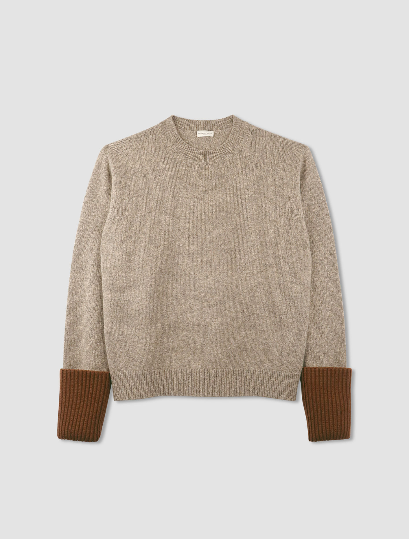 Shop Dries Van Noten Red Sweater 9707 In Gray Melange