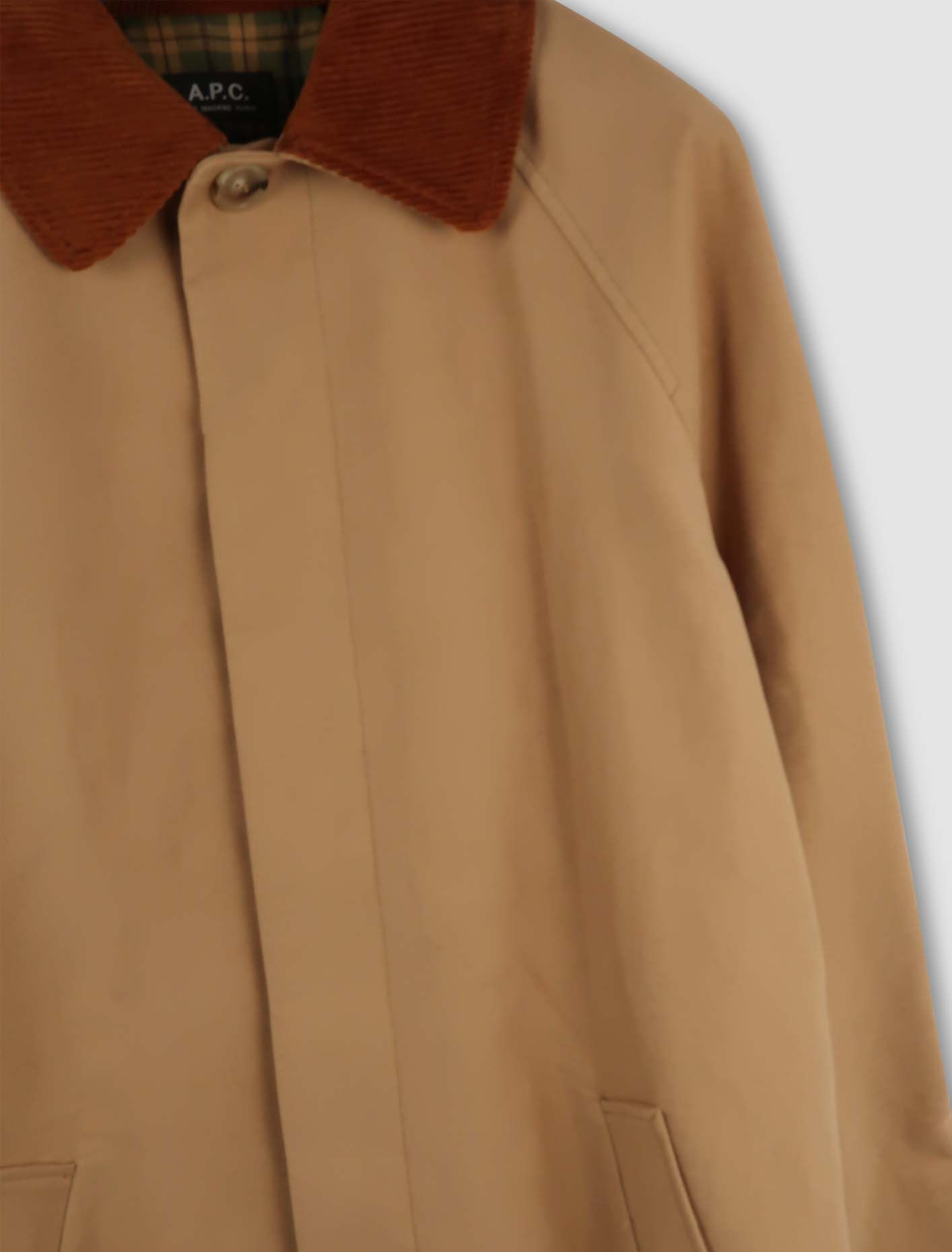 Shop Apc Cappotto Gaspard In Beige