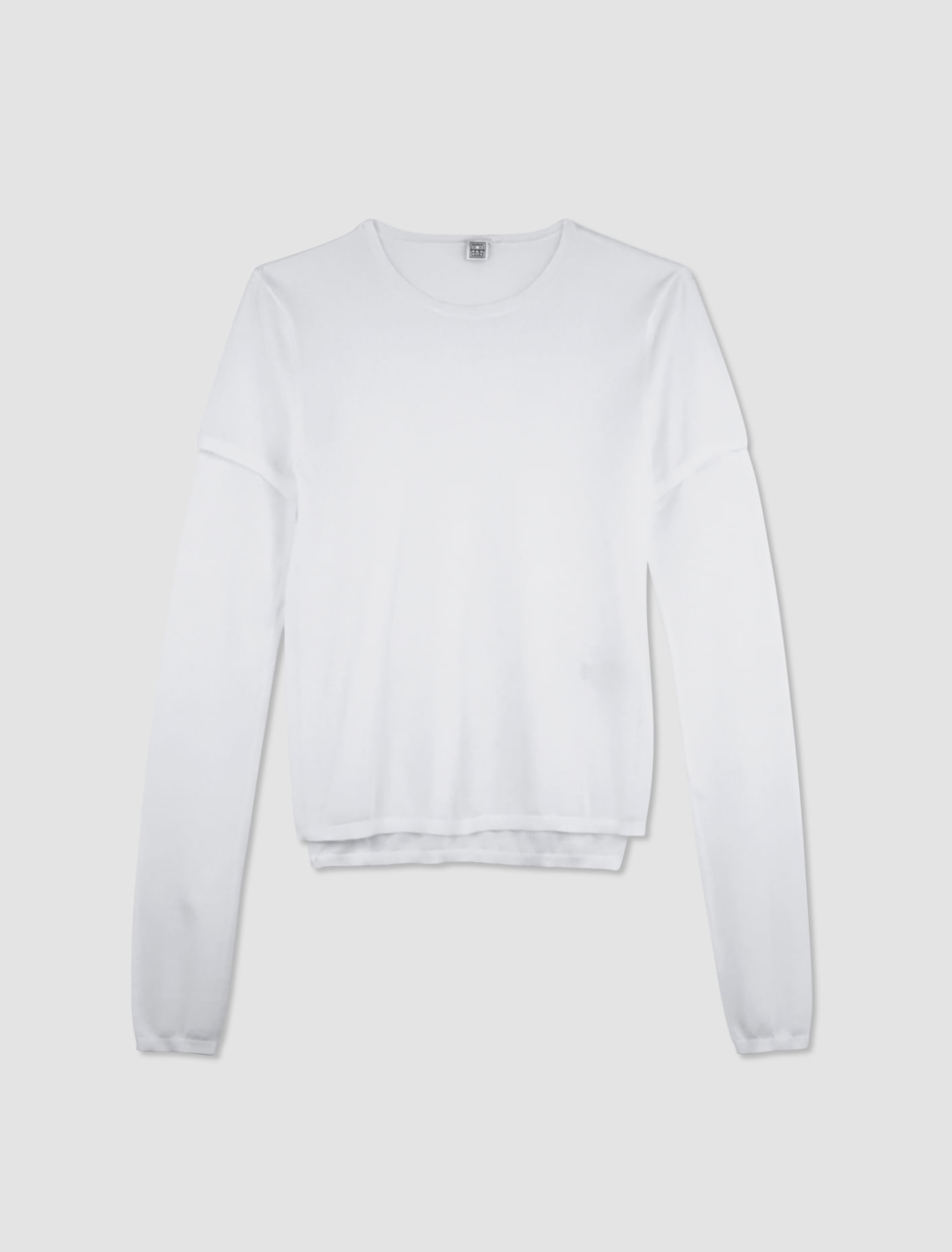 Shop Totême T-shirt Layered In Talc