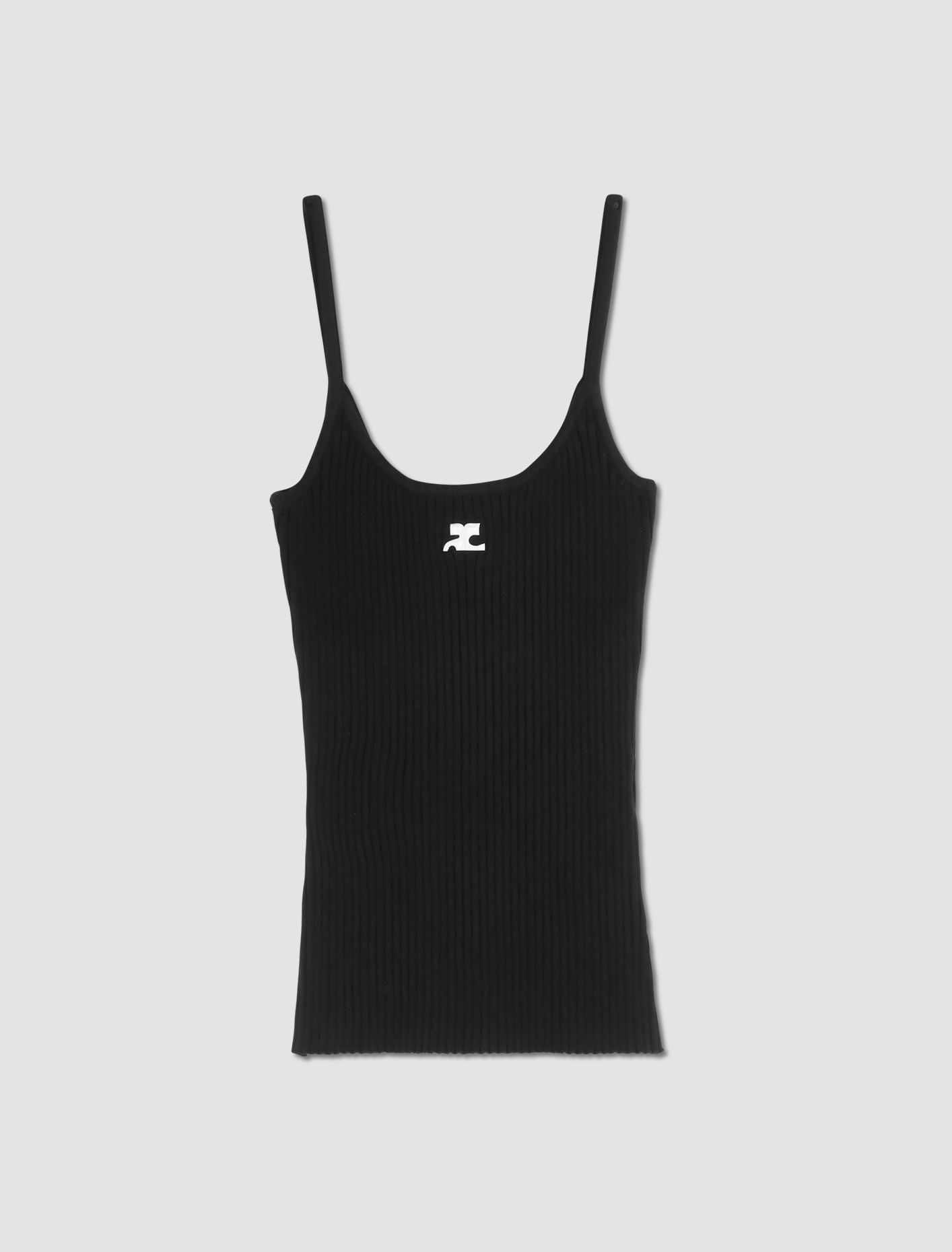 Shop Courrèges Tank Top In Navy