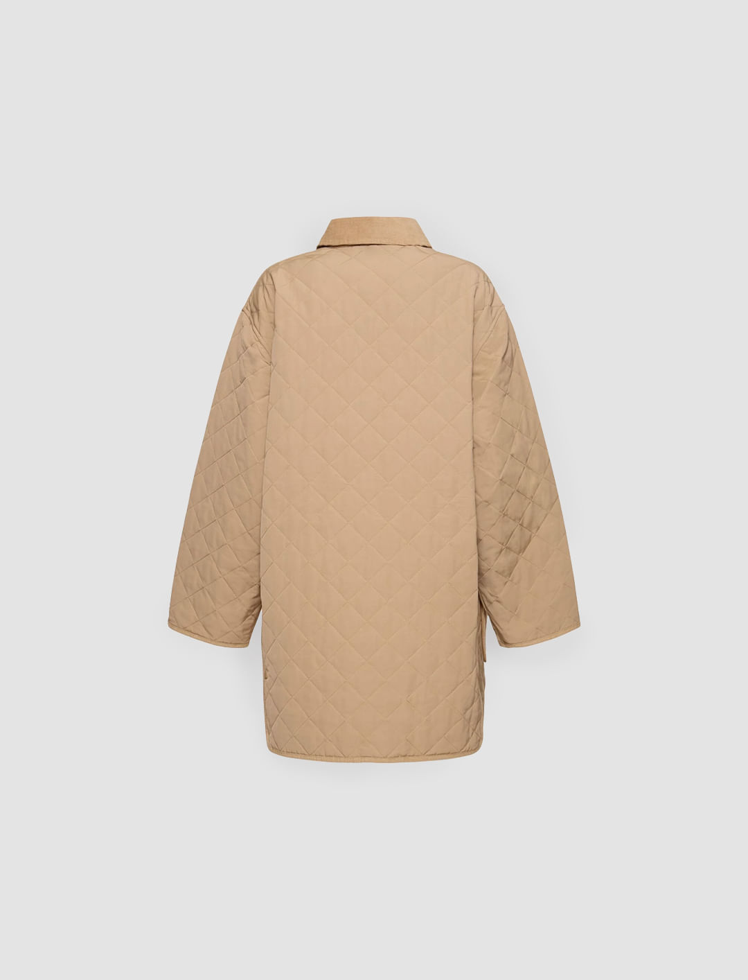 Shop Totême Oversized Quilted Jacket In Brown