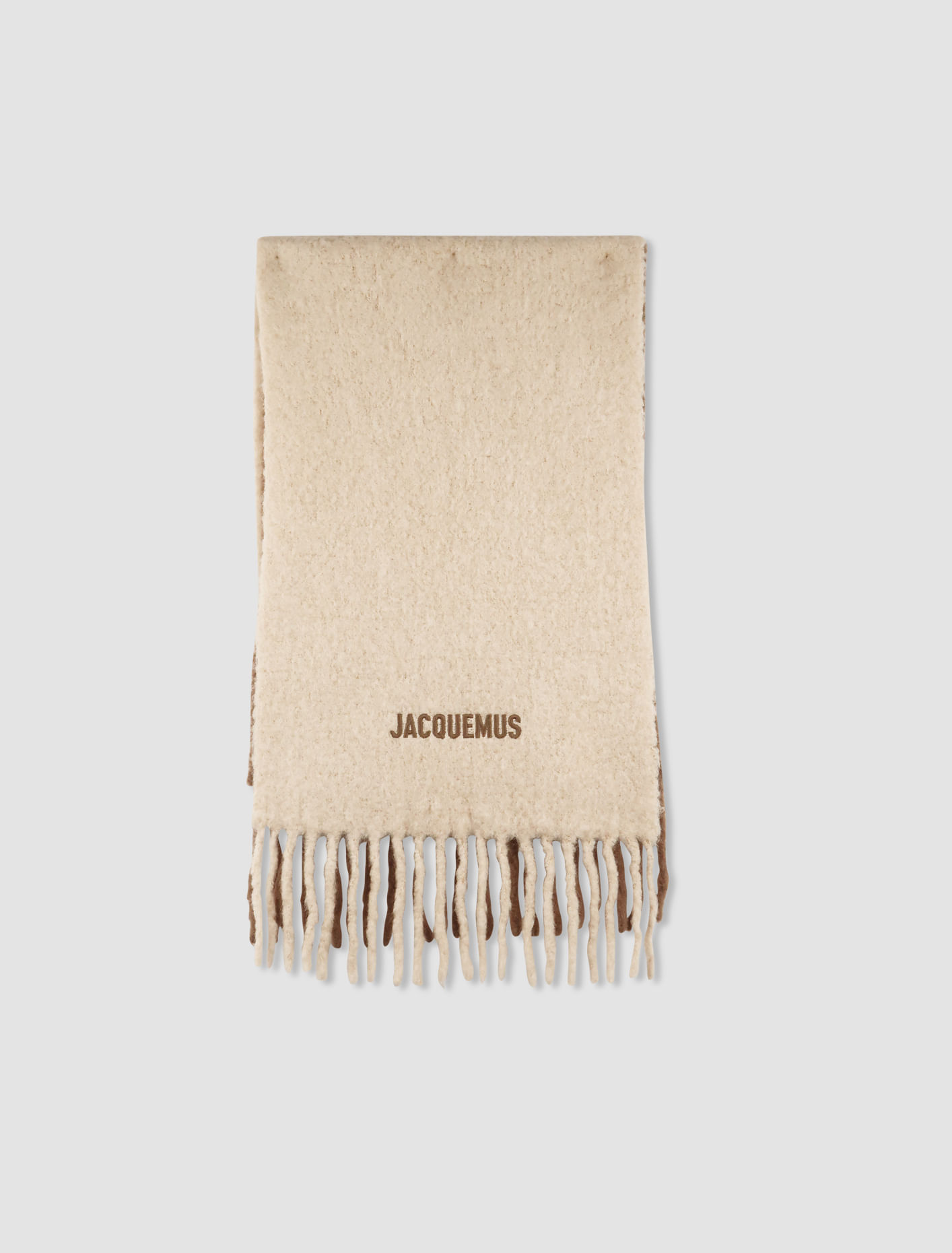 Shop Jacquemus The Harvest Scarf In Multi-beige