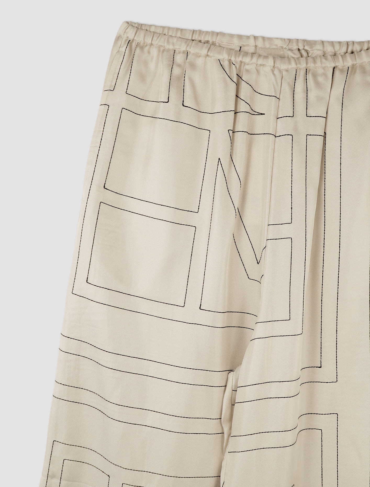 Shop Totême Monogram Silk Pyjama Bottoms In Nd