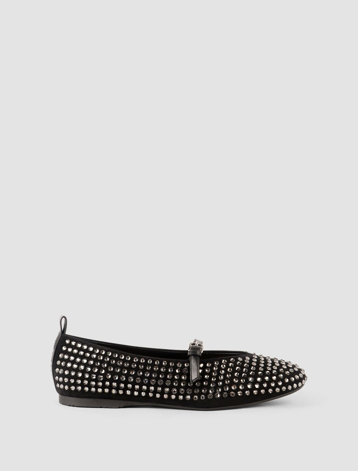 Shop Jw Anderson Ballerine Strass In Suede Black + Strass Ot