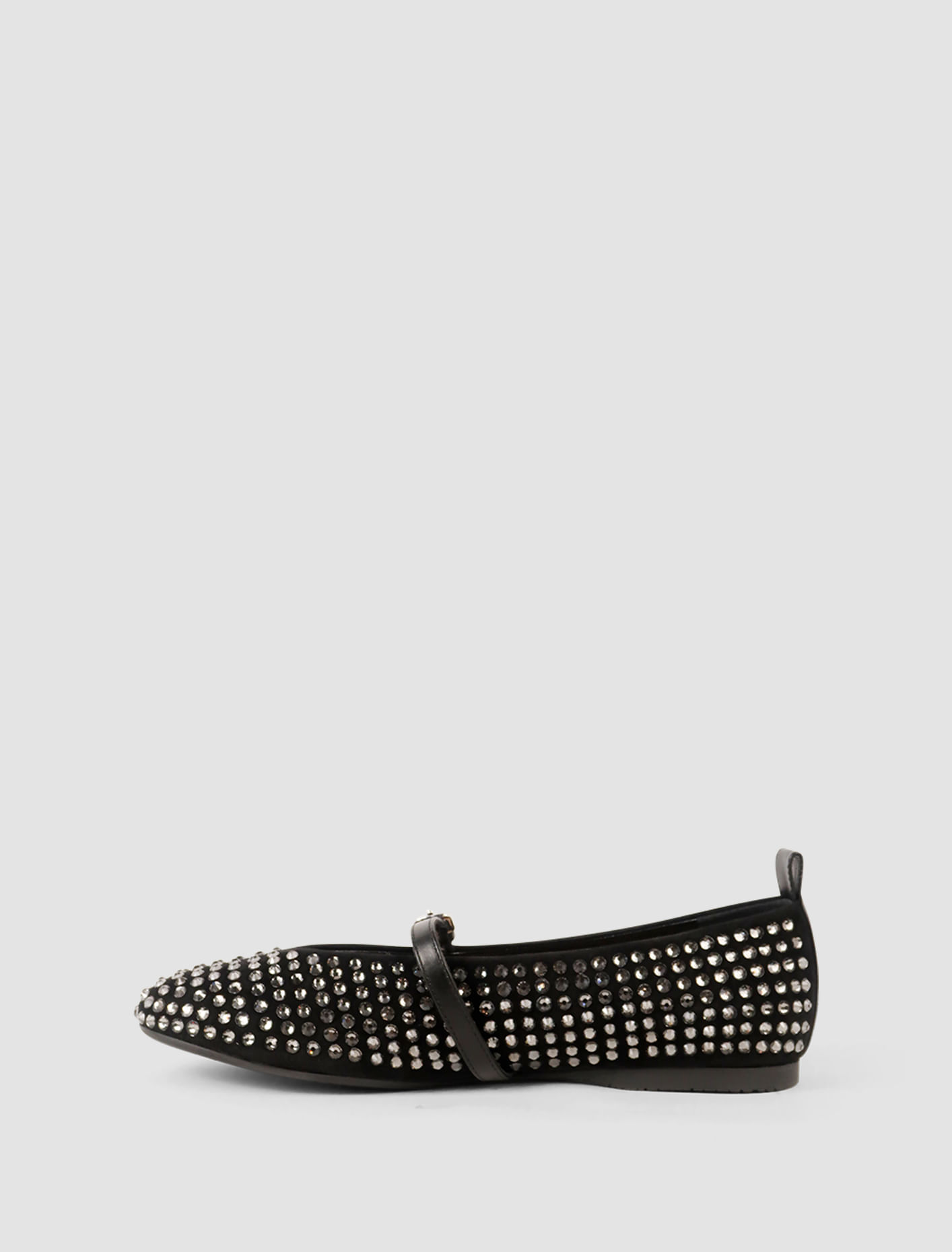 Shop Jw Anderson Ballerine Strass In Suede Black + Strass Ot