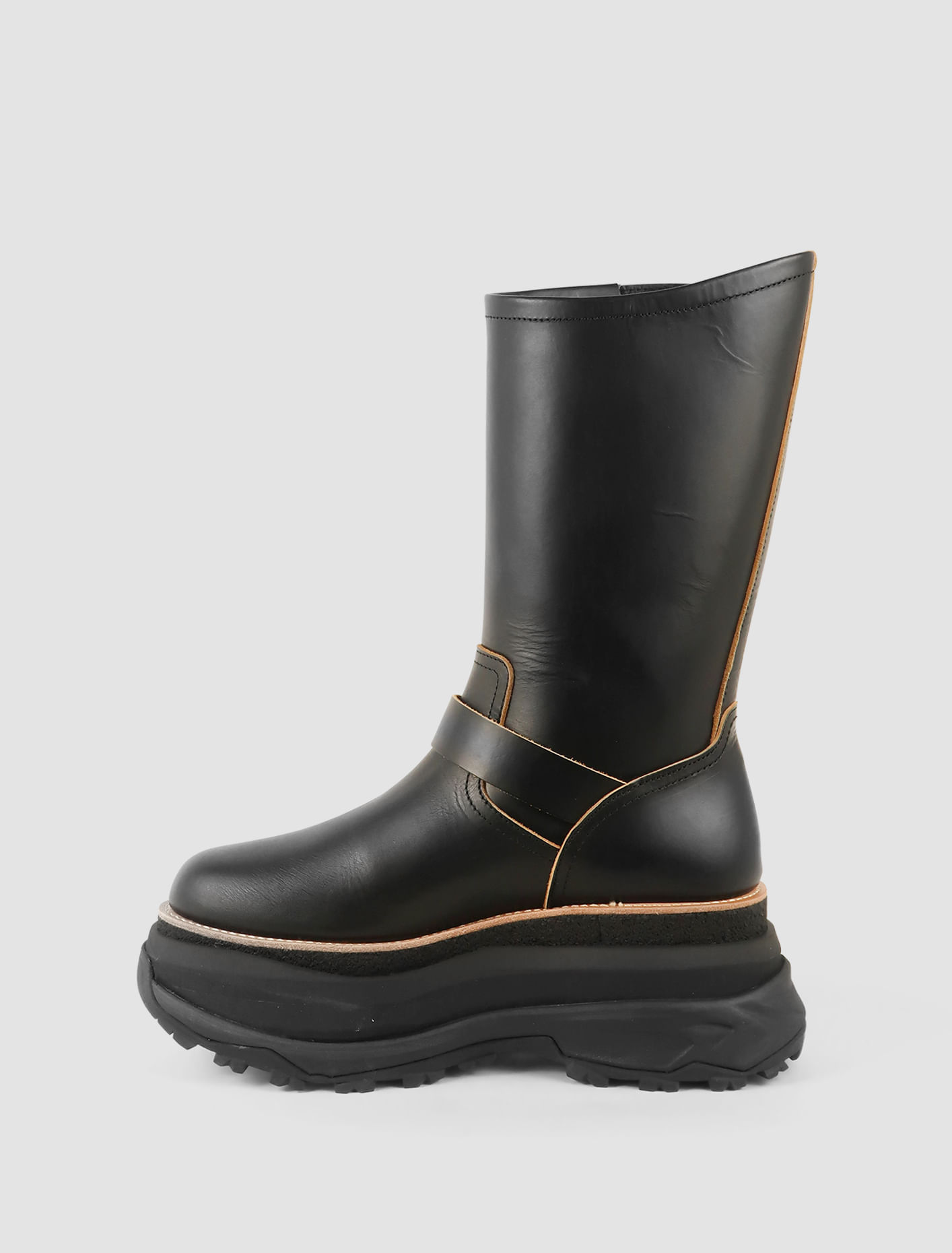 Shop Sacai Engineer Boots In Nero