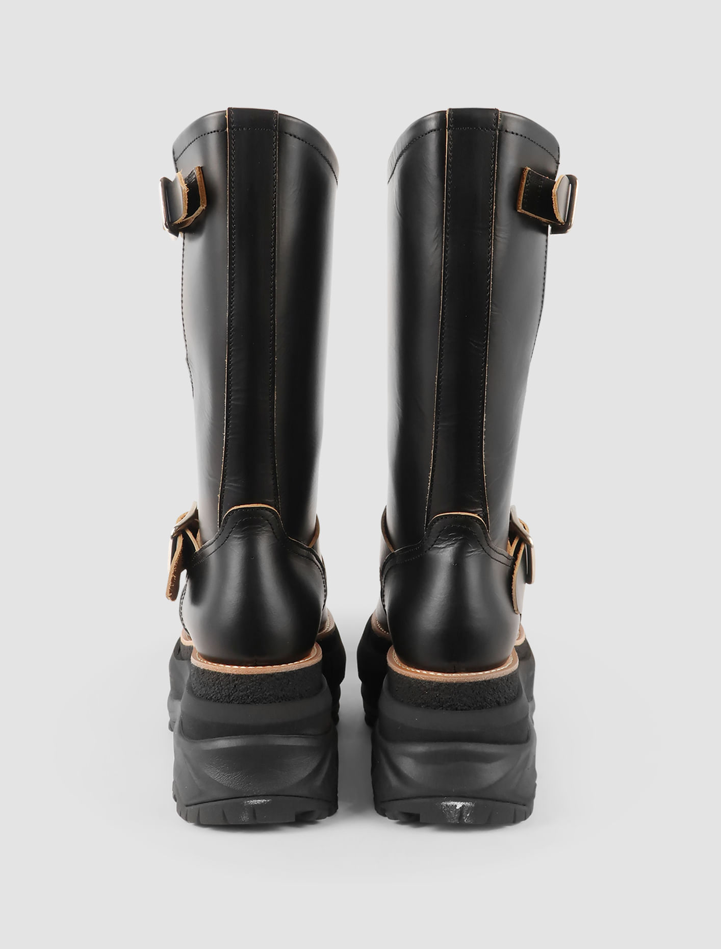 Shop Sacai Engineer Boots In Nero