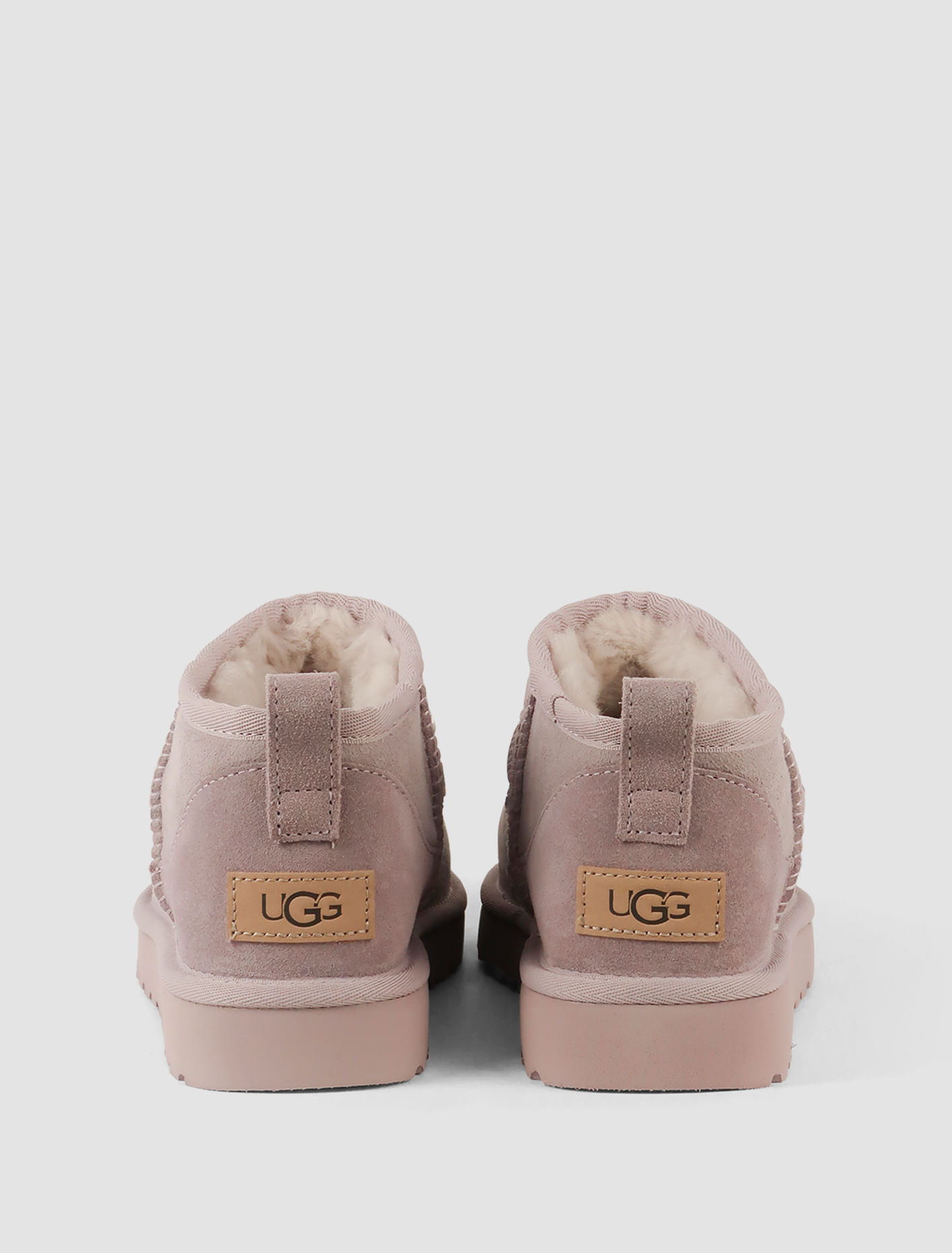 Shop Ugg Classic Ultra Mini Boots In Pale Smoke