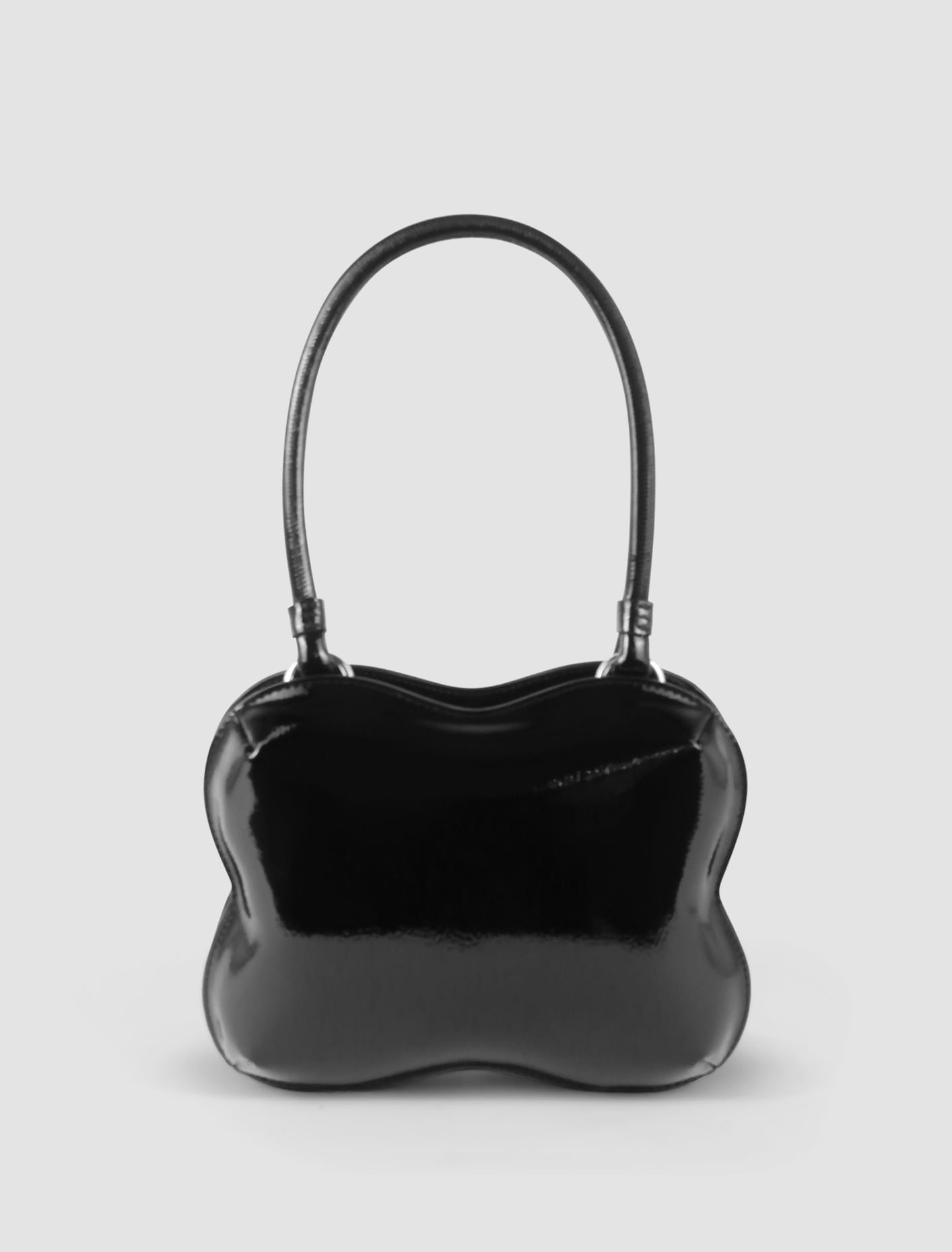 Shop Ganni Borsa Butterfly Patent In Black