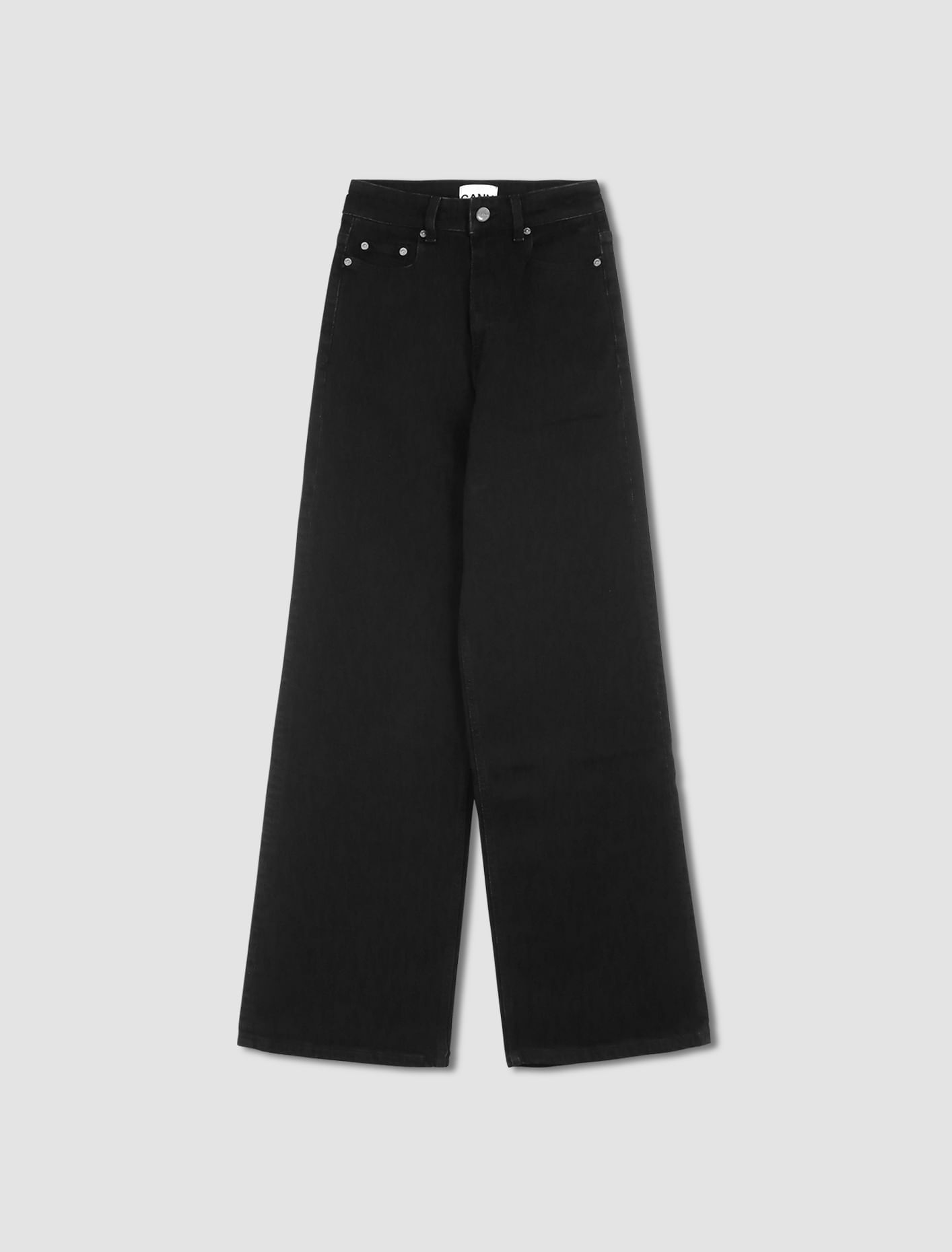 Shop Ganni Jeans Andi In Washed Black,black