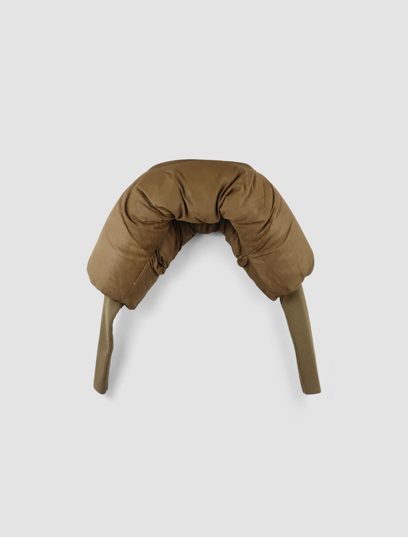 Shop Rick Owens Down Jacket Shrug In Marrone