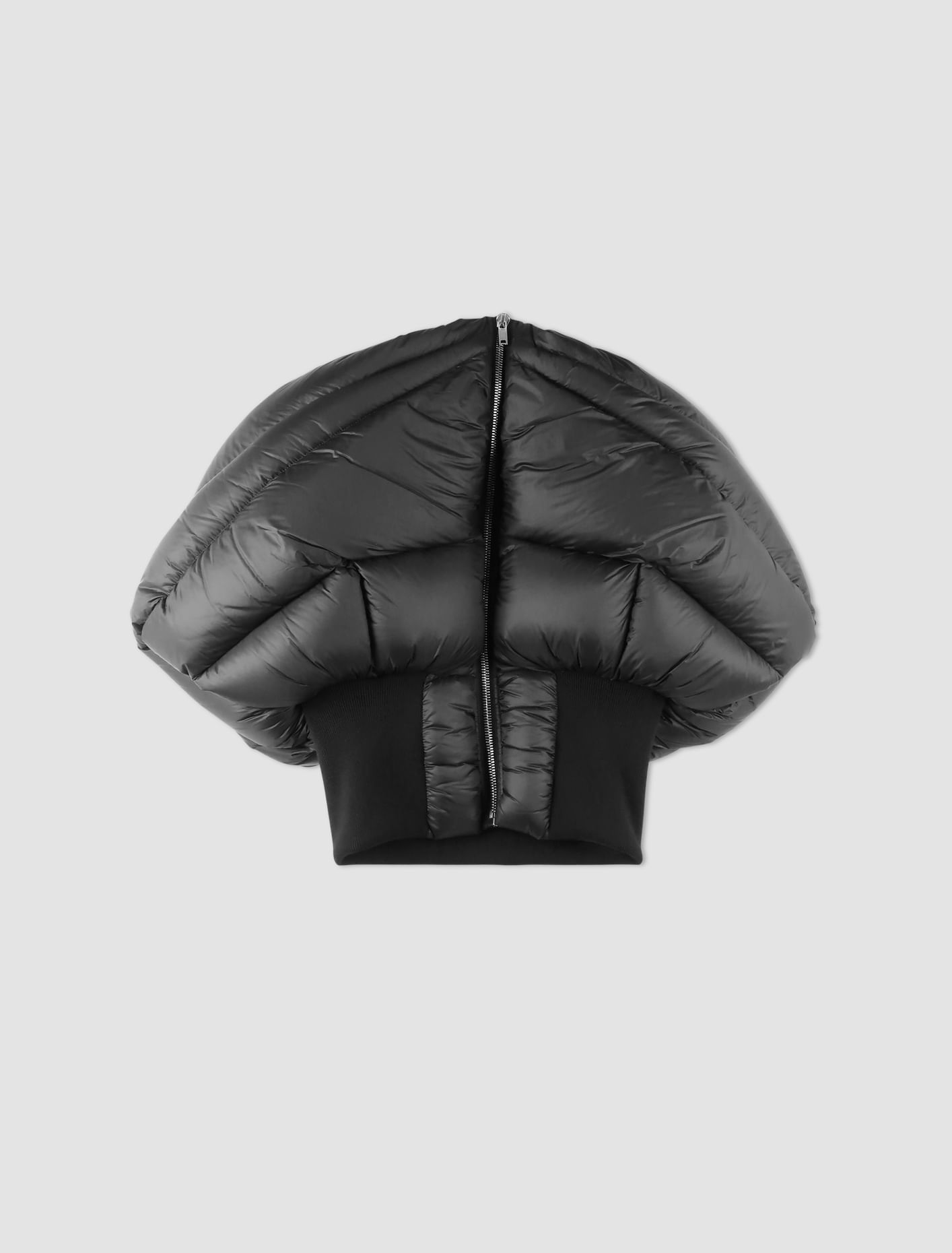 Shop Rick Owens Bomber Down Jacket In Nero