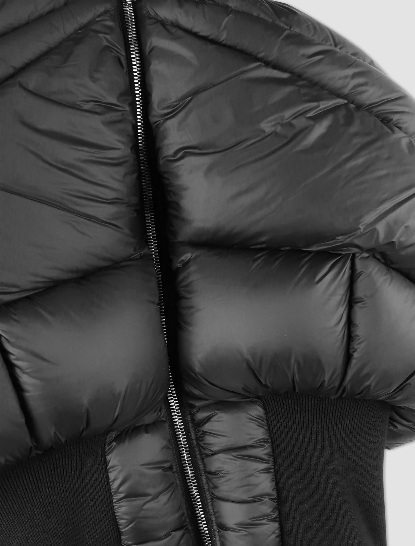 Shop Rick Owens Bomber Down Jacket In Nero