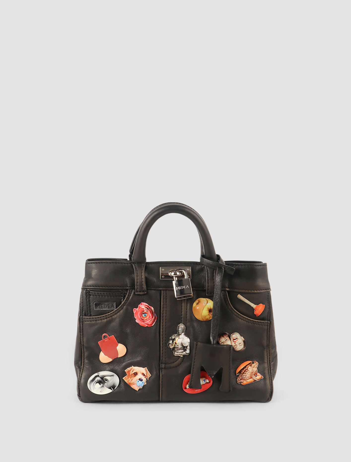 Shop Medea Small Nina Bag With Pins In Nero