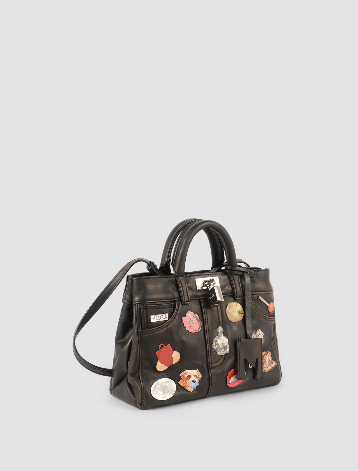 Shop Medea Small Nina Bag With Pins In Nero