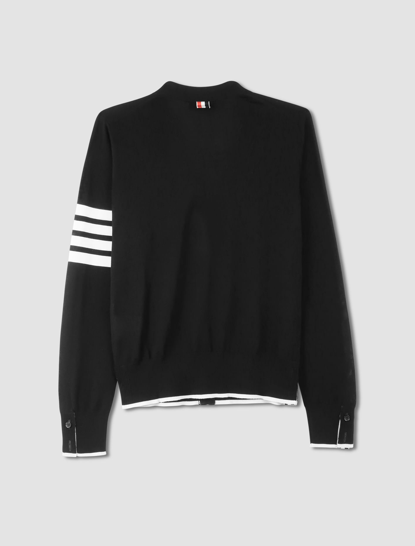 Shop Thom Browne Cardigan 4 Bar Stripe In Black