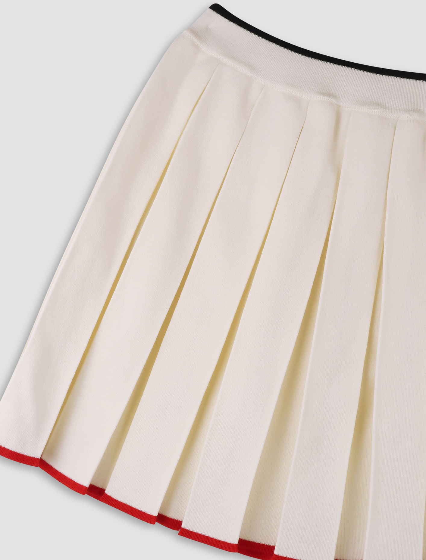 Shop Thom Browne Pleated Mini Skirt In White