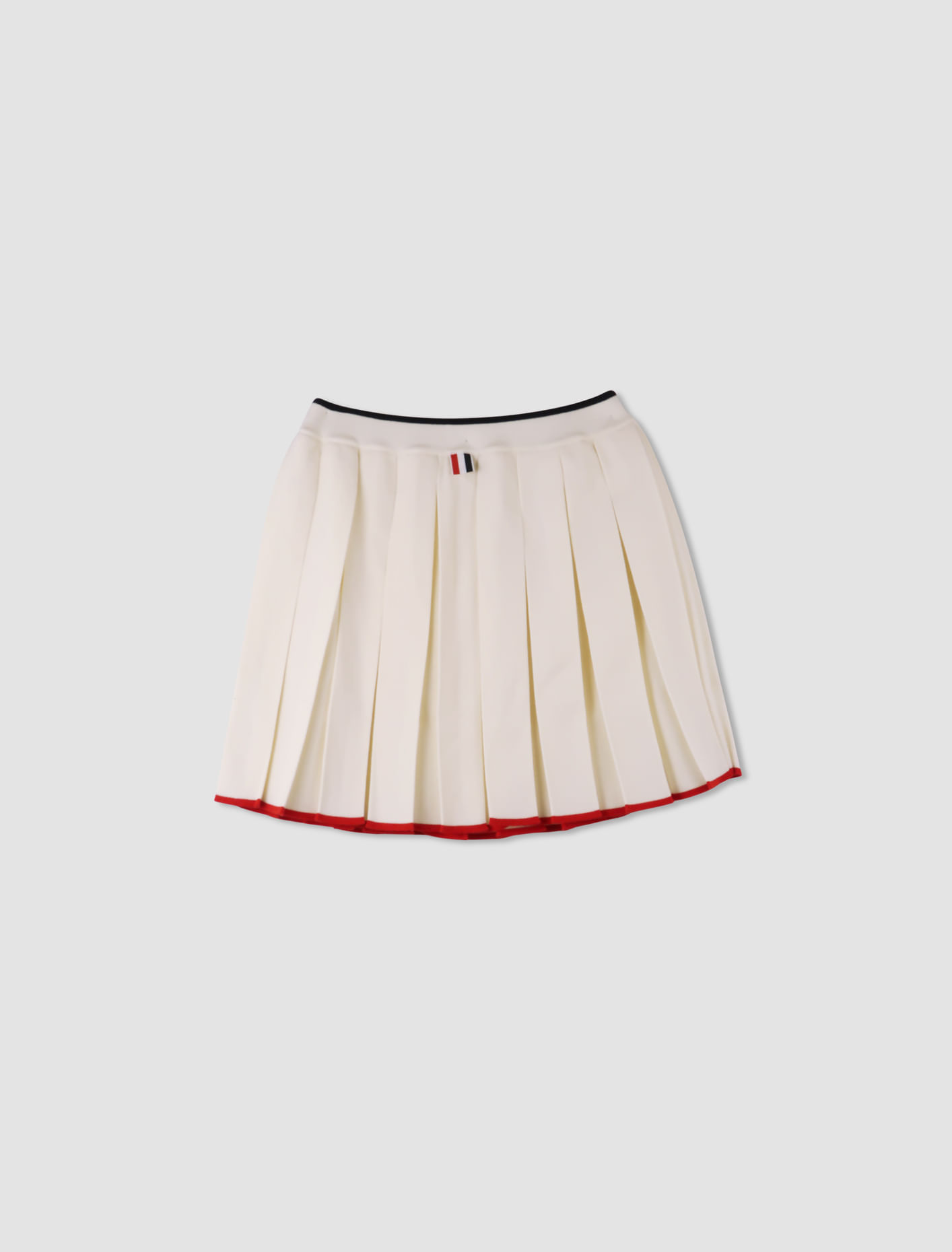 Shop Thom Browne Pleated Mini Skirt In White