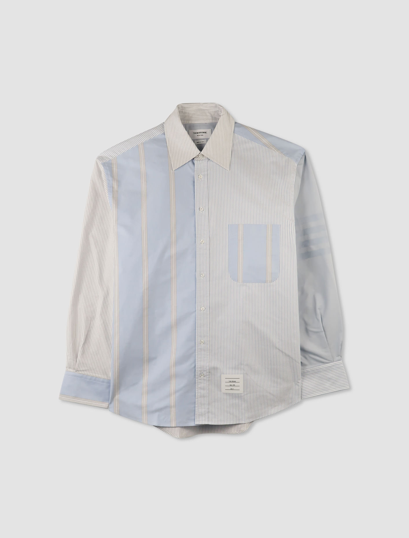 Shop Thom Browne Camicia Oversized In Light Blue