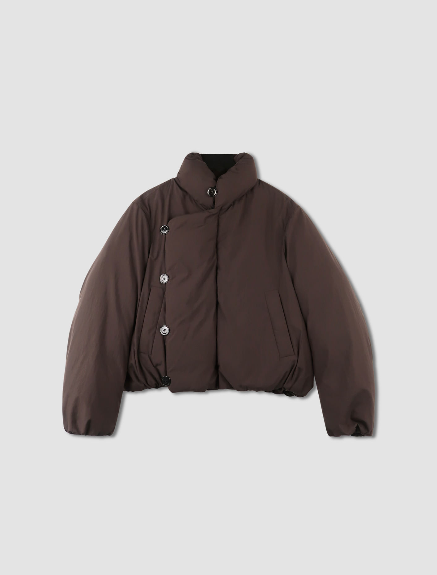 Shop Lemaire Short Puffer Jacket In Espresso