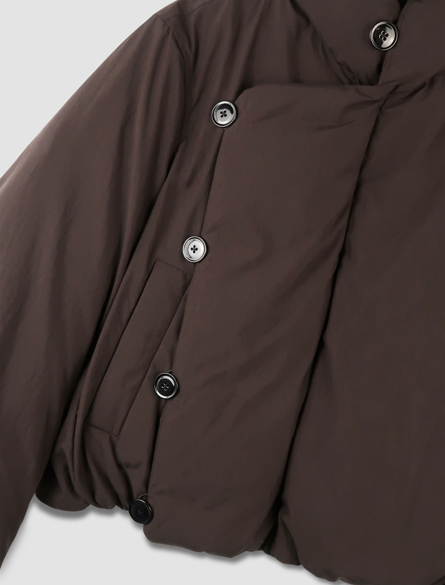 Shop Lemaire Short Puffer Jacket In Espresso