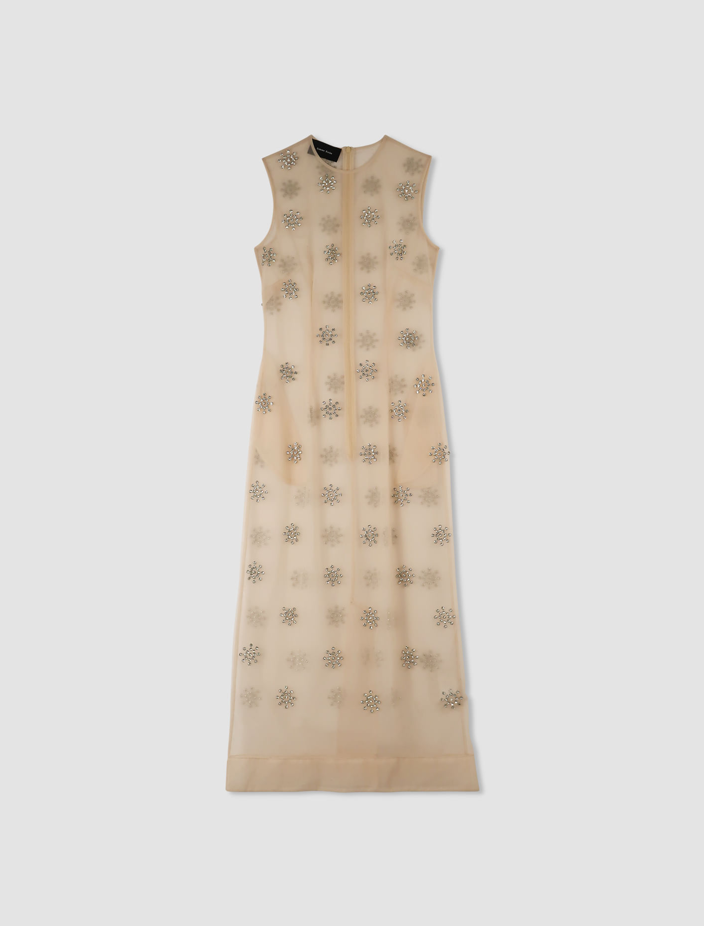 Shop Simone Rocha Sheer Dress In Nude,diamante