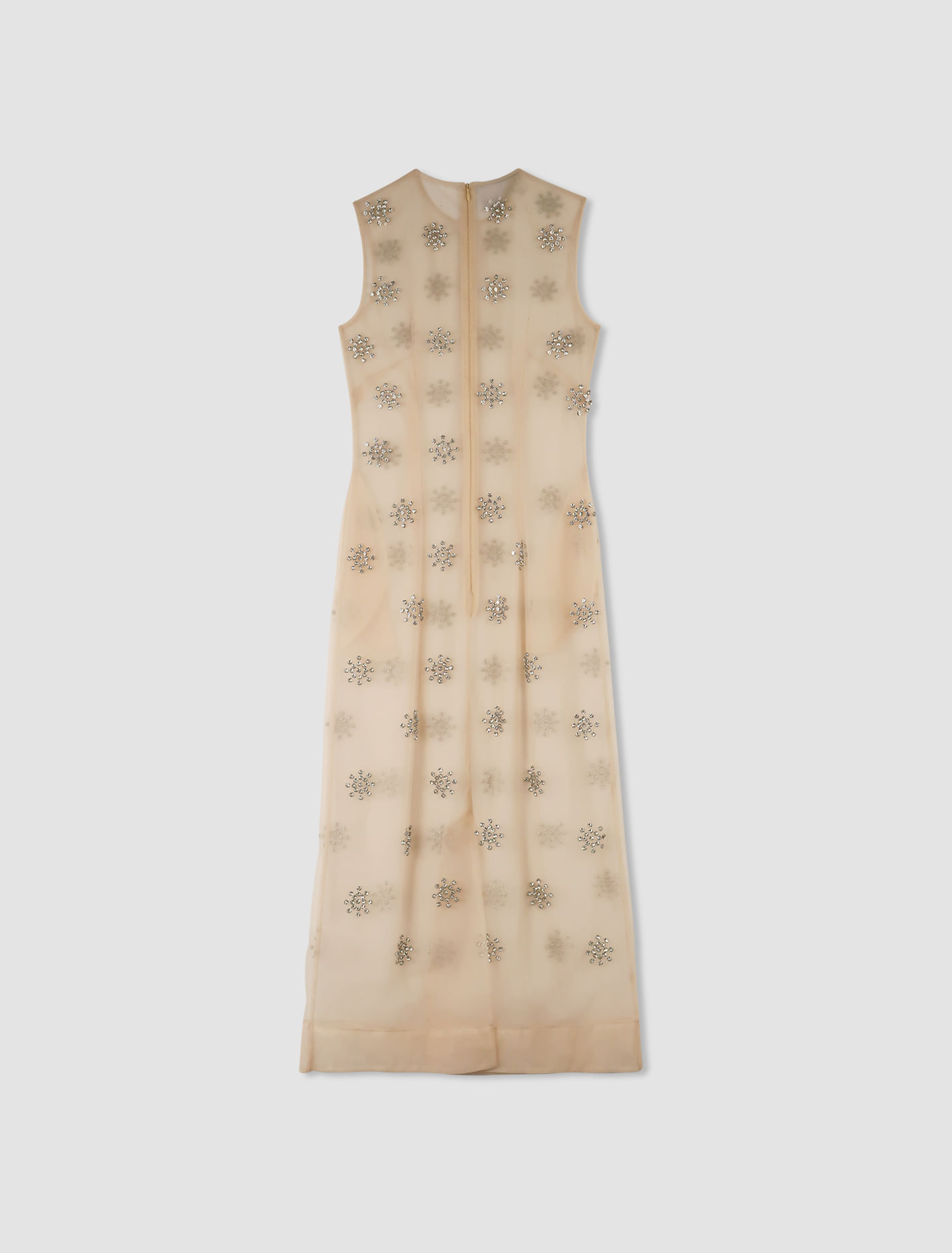 Shop Simone Rocha Sheer Dress In Nude,diamante