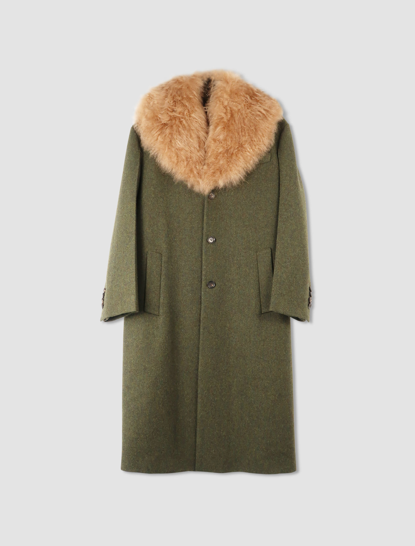 Shop Bally Coat In Green Melange 50