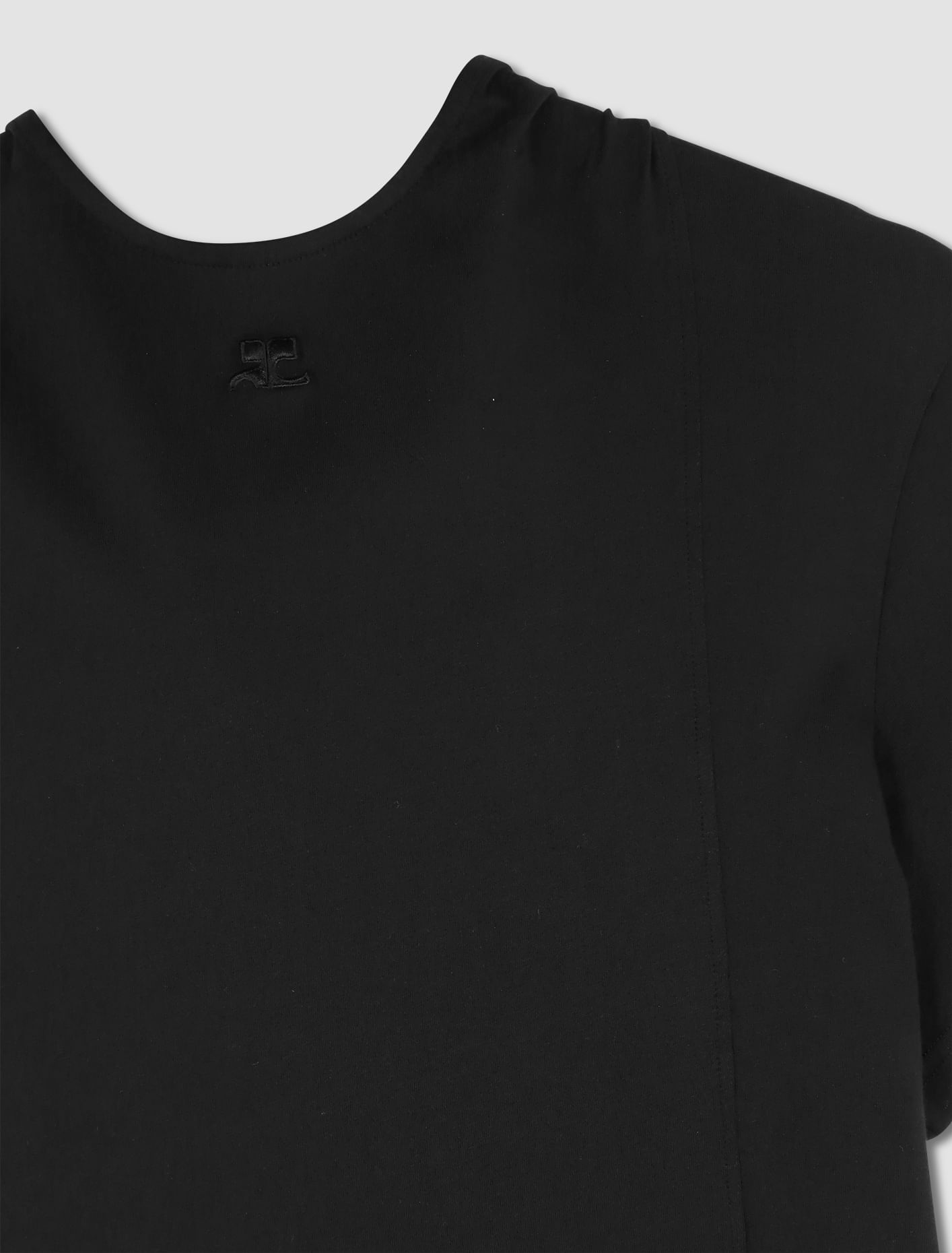 Shop Courrèges T-shirt With Hood In Black