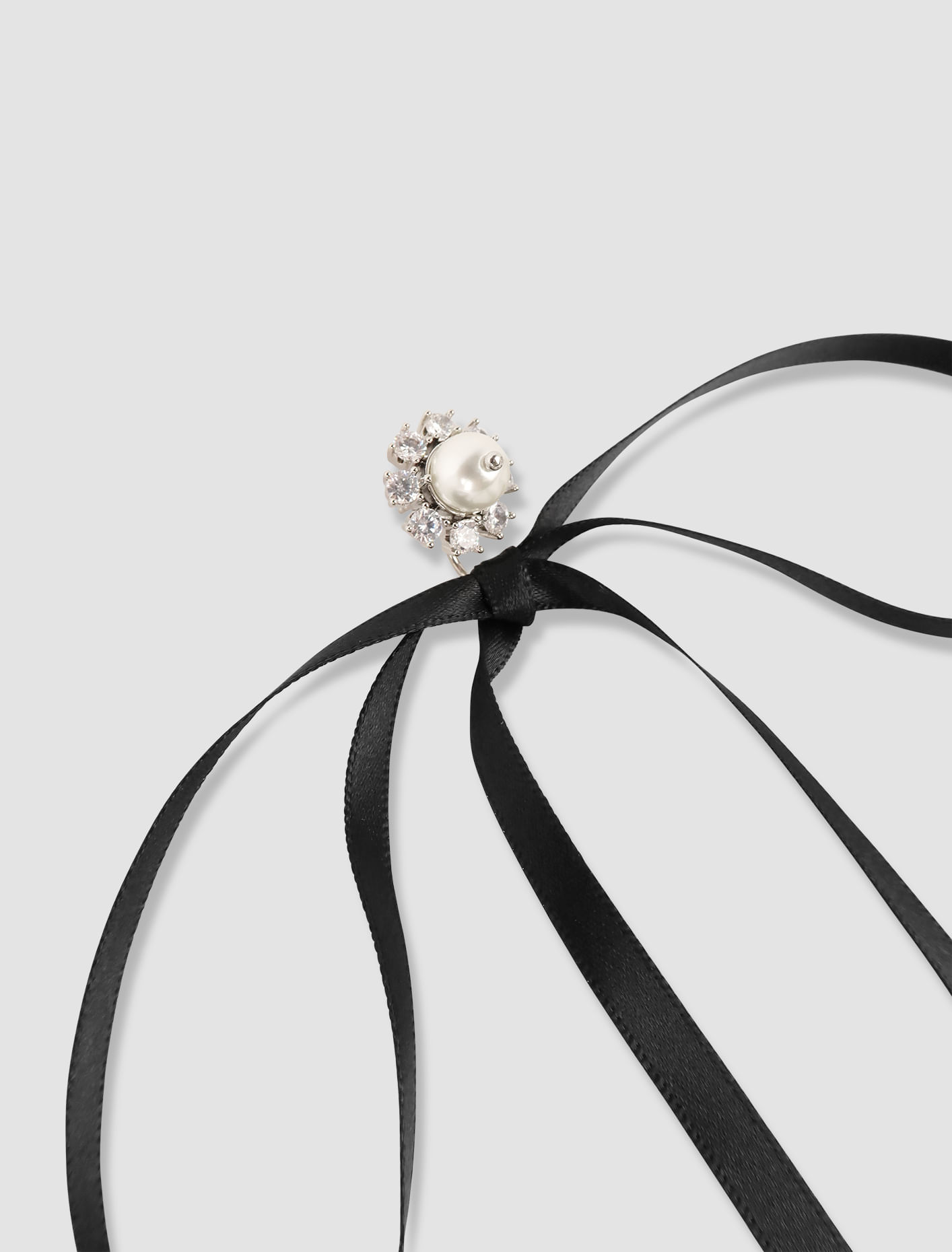 Shop Simone Rocha Daisy Bow Earrings In Pearl,crystal,black