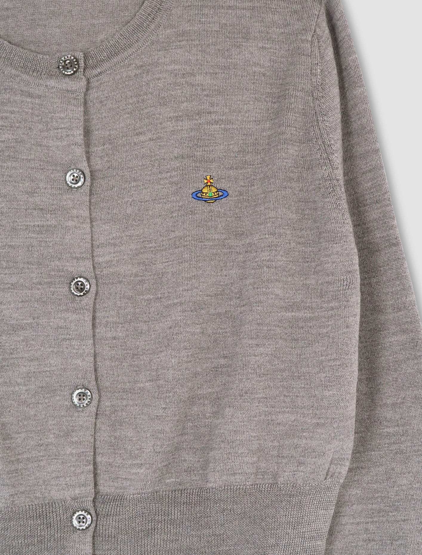 Shop Vivienne Westwood Cardigan Bea Cropped In Grey