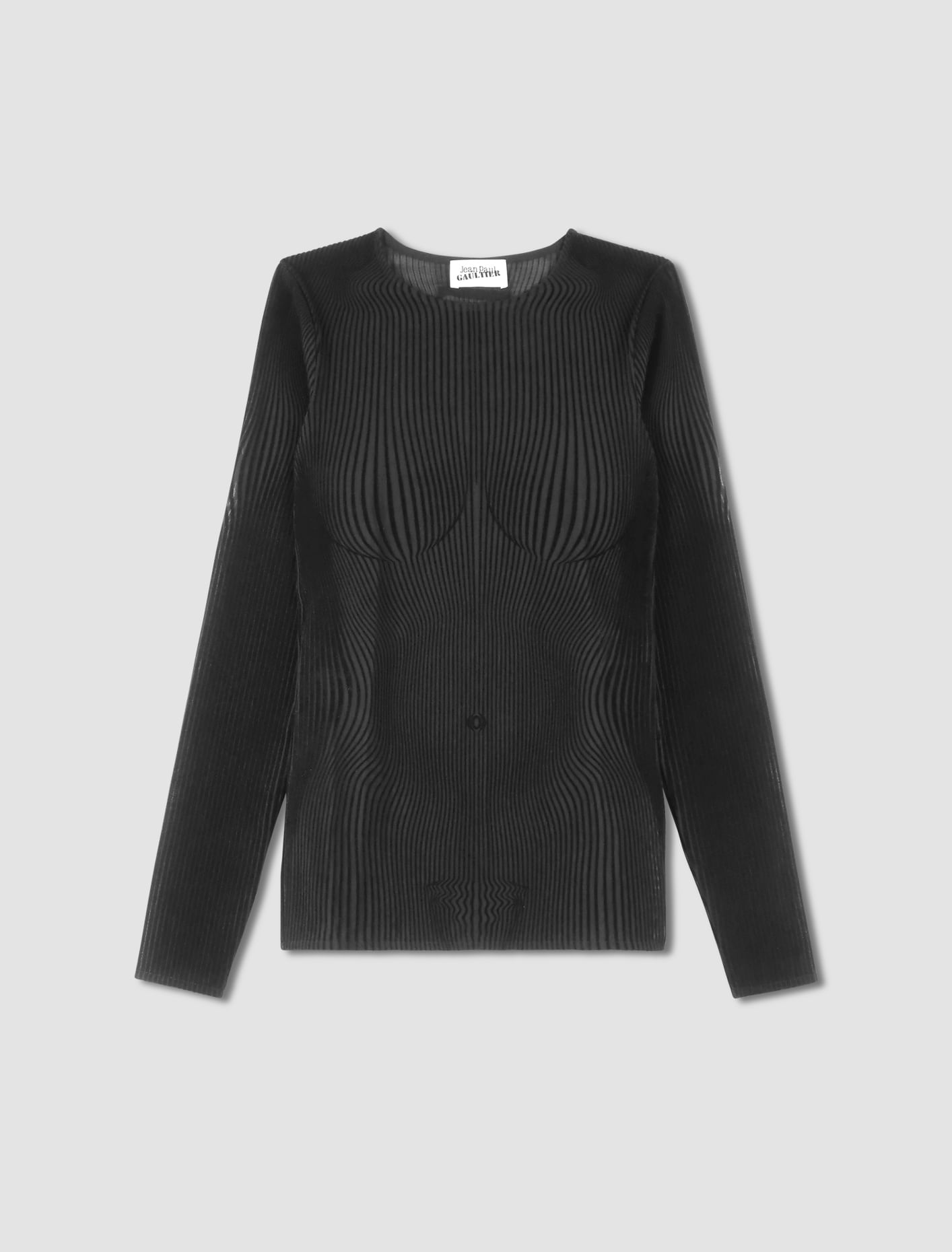 Shop Jean Paul Gaultier Top In Mesh In Black,black