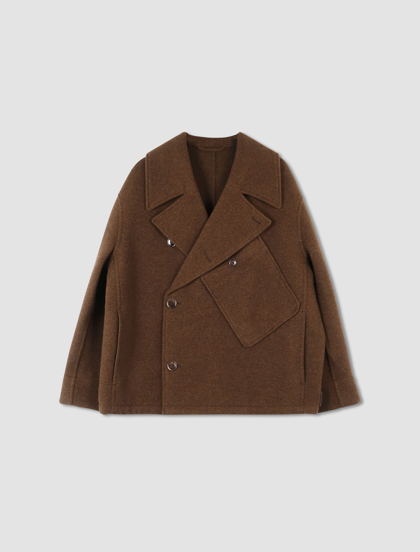 Shop Lemaire Peacoat Dispatch In Brown Chine