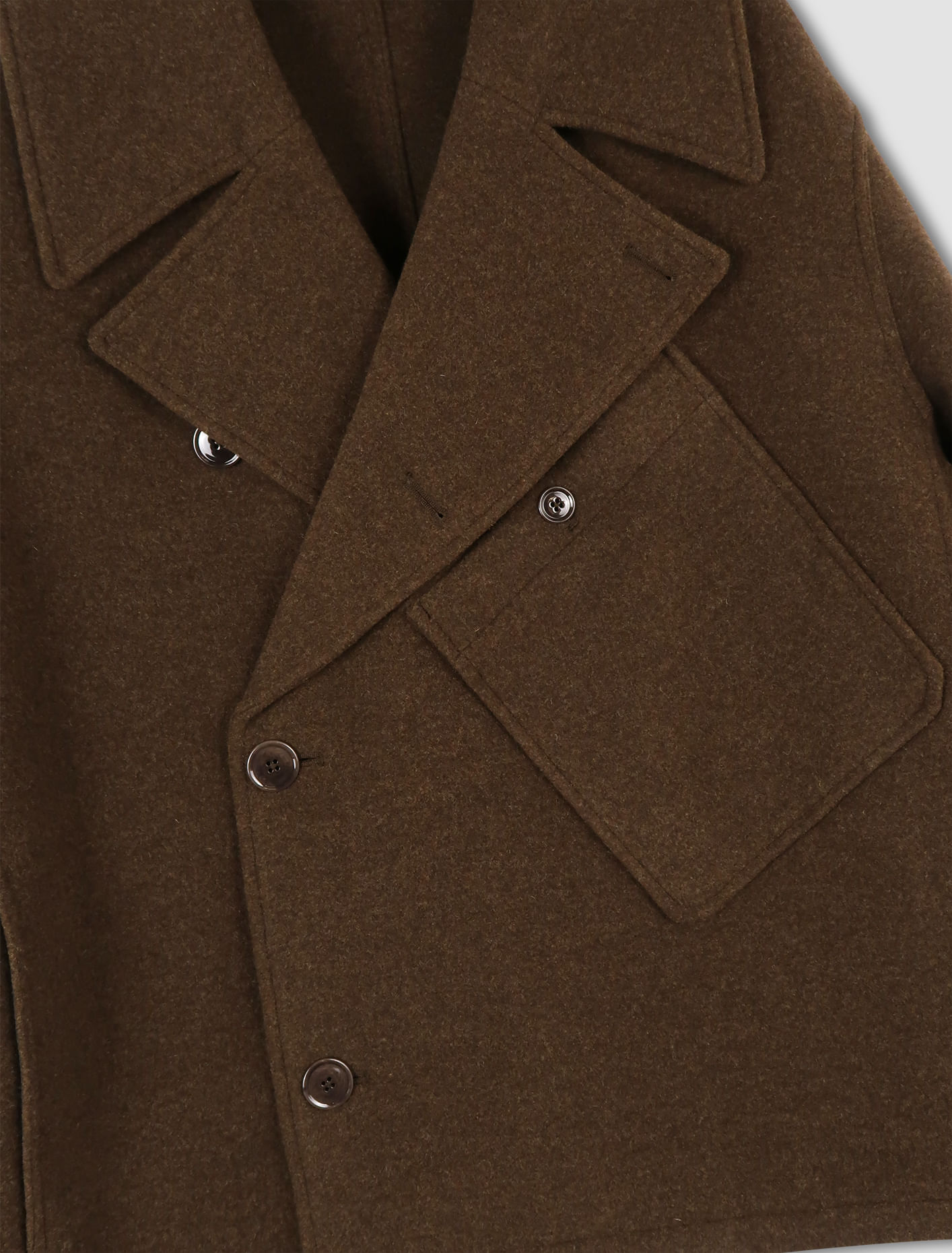 Shop Lemaire Peacoat Dispatch In Brown Chine