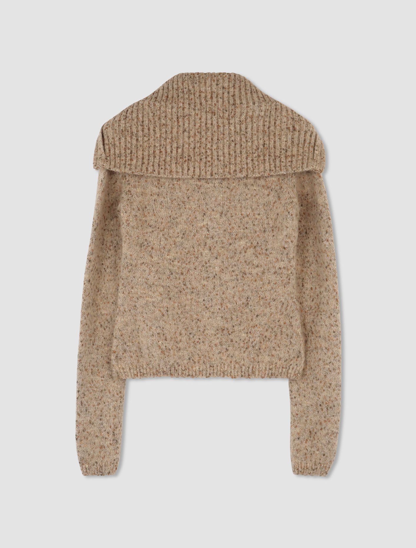 Shop Ganni Zip-up Sweater In Safari