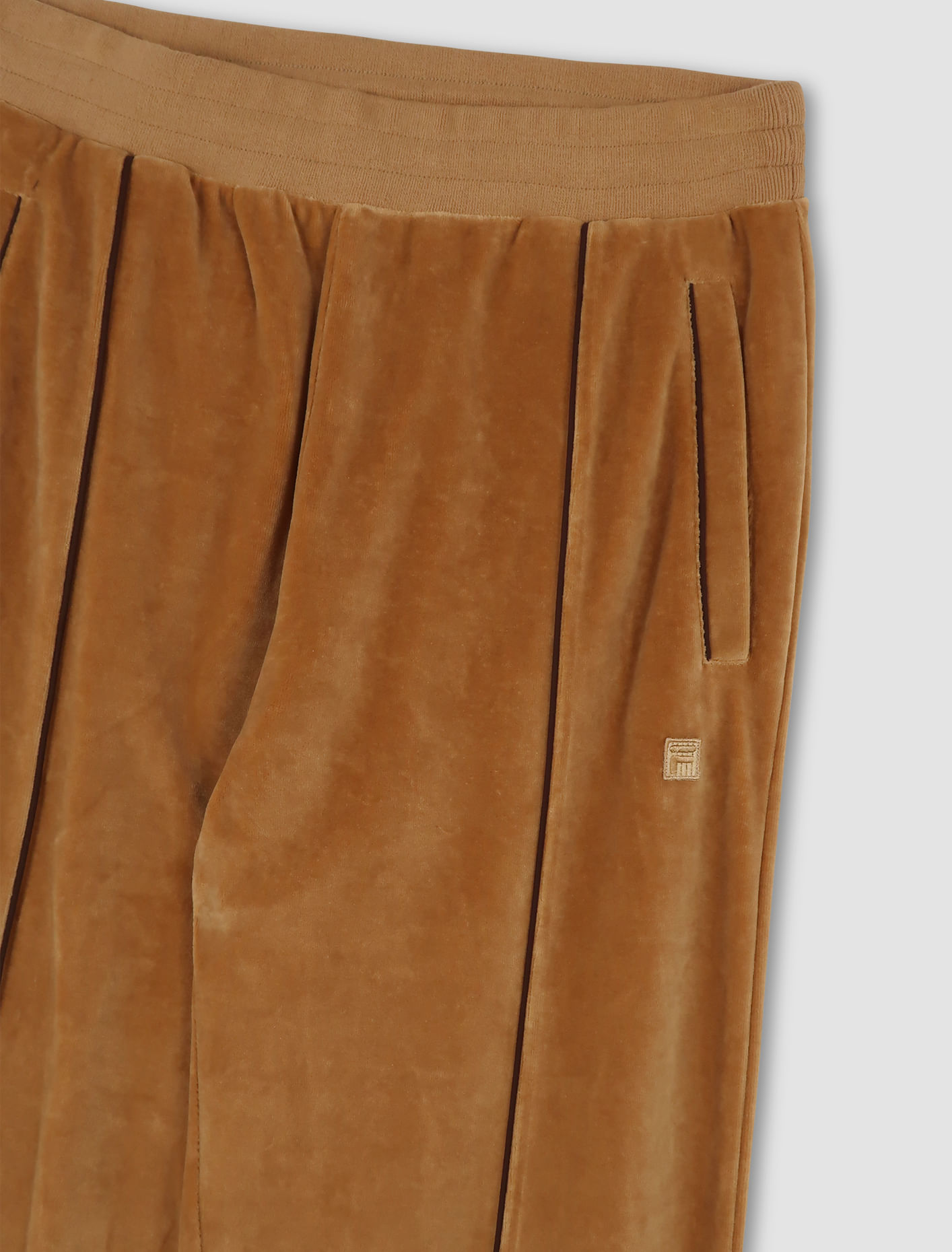 Shop Fila Pantaloni Track Velour F+ In Camel