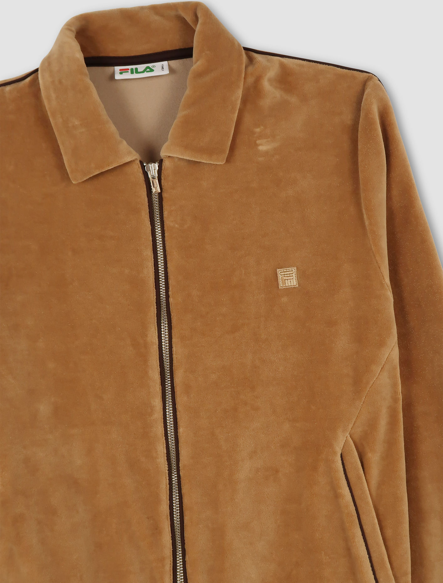 Shop Fila Top Track Velour F+ In Camel